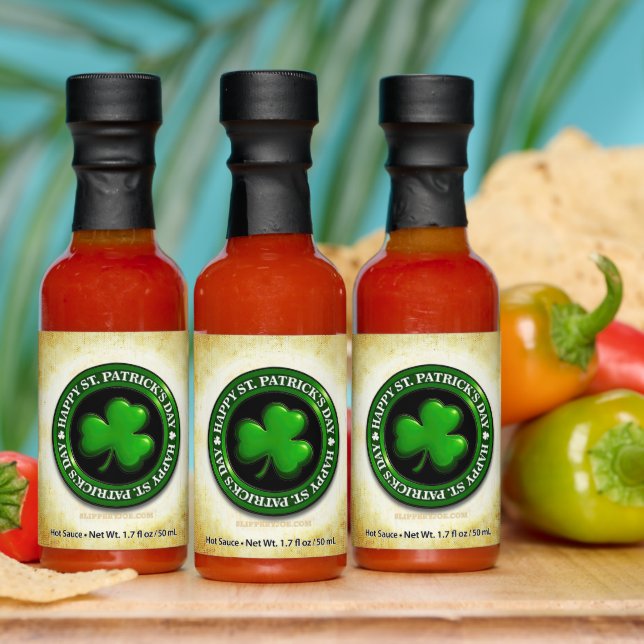 SlipperyJoe's Saint Patrick's Day glossy three lea Hot Sauces (Multi)