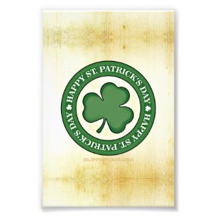 SlipperyJoe's Saint Patrick's Day glossy three lea Photo Print