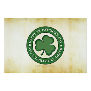 SlipperyJoe's Saint Patrick's Day glossy three lea Poster