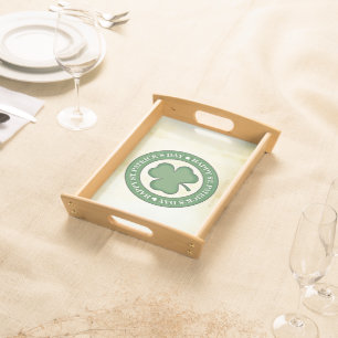 SlipperyJoe's Saint Patrick's Day glossy three lea Serving Tray
