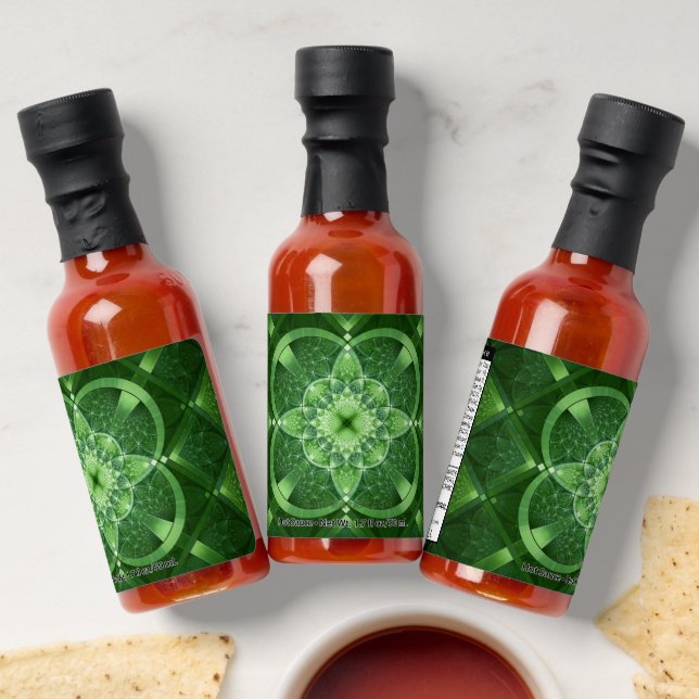 SlipperyJoe's Saint Patrick's Day glowing four lea Hot Sauces (Laydown)