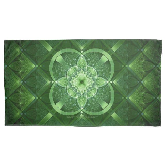 SlipperyJoe's Saint Patrick's Day glowing four lea Pillow Case (Front)