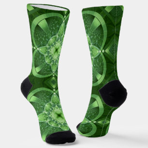 SlipperyJoe's Saint Patrick's Day glowing four lea Socks