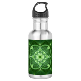 SlipperyJoe's Saint Patrick's Day glowing four lea Stainless Steel Water Bottle