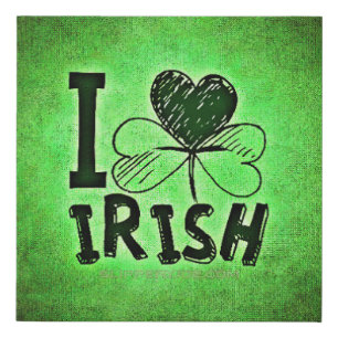 SlipperyJoe's Saint Patrick's Day holiday Irish pr Faux Canvas Print