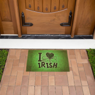 SlipperyJoe's Saint Patrick's Day holiday Irish pr Fiber Doormat