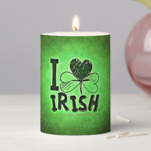 SlipperyJoe's Saint Patrick's Day holiday Irish pr Pillar Candle