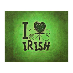 SlipperyJoe's Saint Patrick's Day holiday Irish pr Wood Wall Art