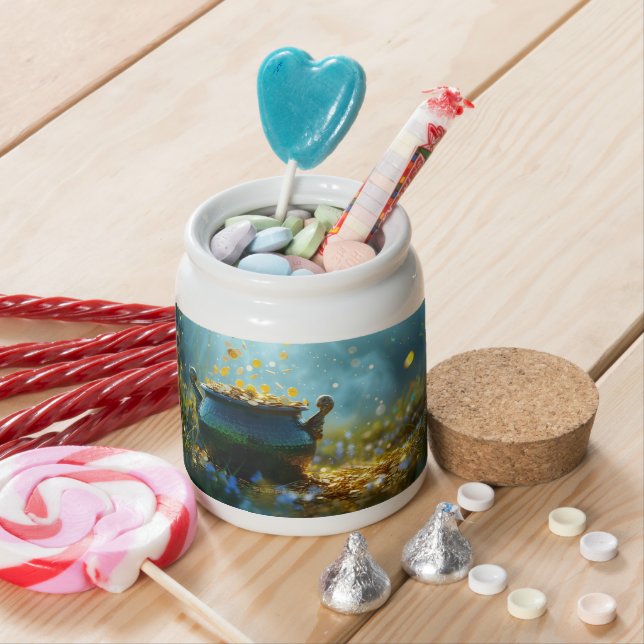 SlipperyJoe's Saint Patrick's Day large ornate pot Candy Jar (In Situ)