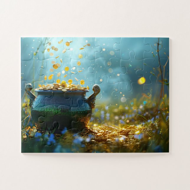 SlipperyJoe's Saint Patrick's Day large ornate pot Jigsaw Puzzle (Horizontal)