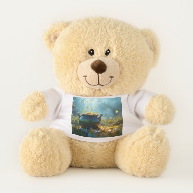SlipperyJoe's Saint Patrick's Day large ornate pot Teddy Bear (Front)