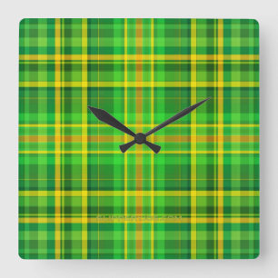 SlipperyJoe's Saint Patrick's Day reminiscent Iris Square Wall Clock