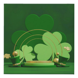 SlipperyJoe's Saint Patrick's Day theme leprechaun Faux Canvas Print