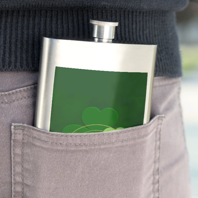 SlipperyJoe's Saint Patrick's Day theme leprechaun Flask (In Situ)