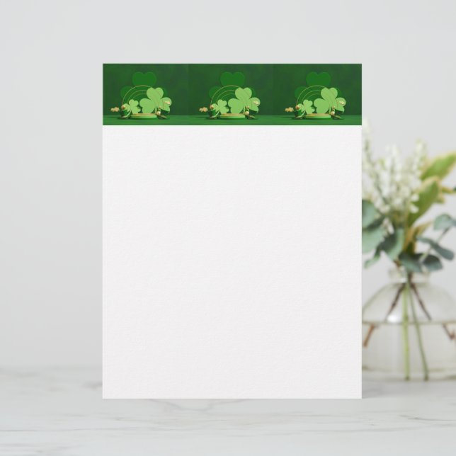 SlipperyJoe's Saint Patrick's Day theme leprechaun Letterhead (Standing Front)