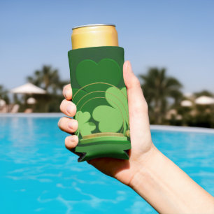 SlipperyJoe's Saint Patrick's Day theme leprechaun Seltzer Can Cooler