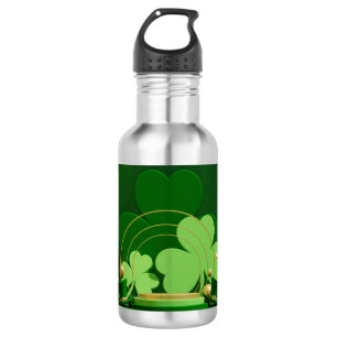 SlipperyJoe's Saint Patrick's Day theme leprechaun Stainless Steel Water Bottle