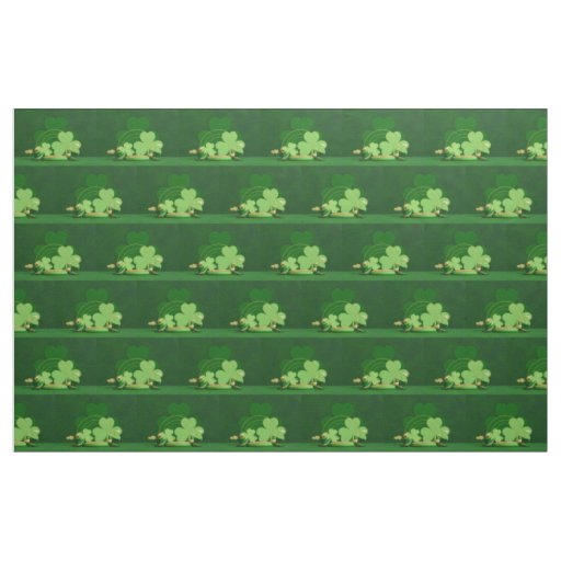 SlipperyJoe's Saint Patrick's Day three-leaf clove Fabric