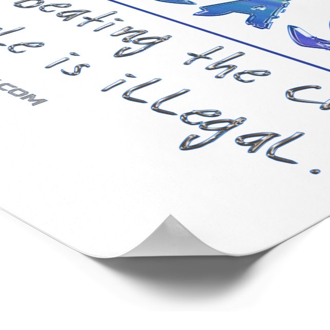 SlipperyJoe's Sarcasm beating illegal funny slogan Poster (Corner)