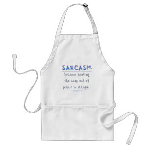 SlipperyJoe's sarcasm polished metal illusion high Adult Apron