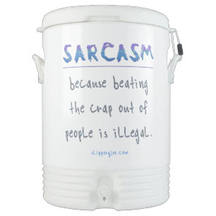 SlipperyJoe's sarcasm polished metal illusion high Beverage Cooler