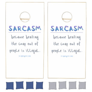 SlipperyJoe's sarcasm polished metal illusion high Cornhole Set