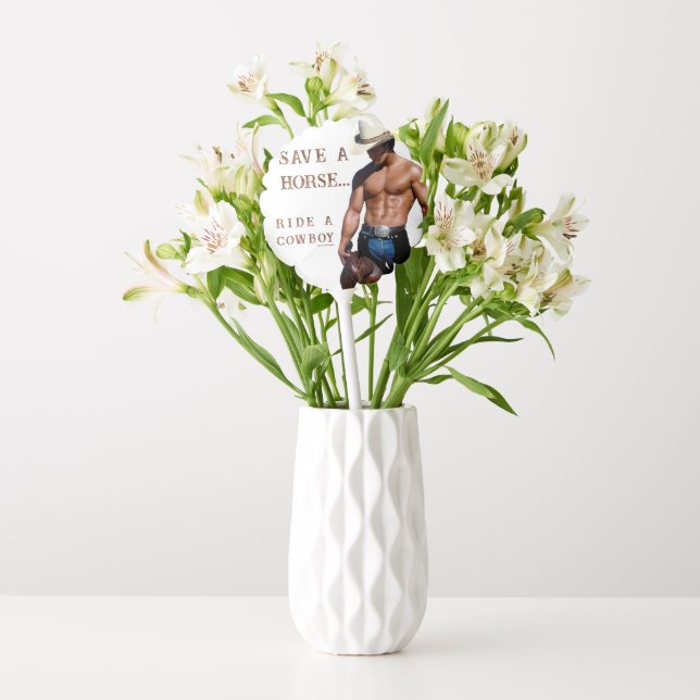 SlipperyJoe's save horse ride straw cowboy hat mus Balloon (Vase)