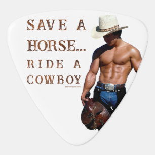 SlipperyJoe's save horse ride straw cowboy hat mus Guitar Pick