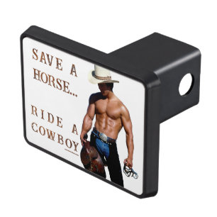 SlipperyJoe's save horse ride straw cowboy hat mus Hitch Cover