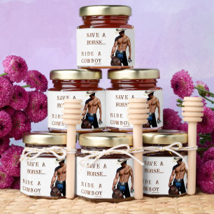 SlipperyJoe's save horse ride straw cowboy hat mus Honey Jar Favors