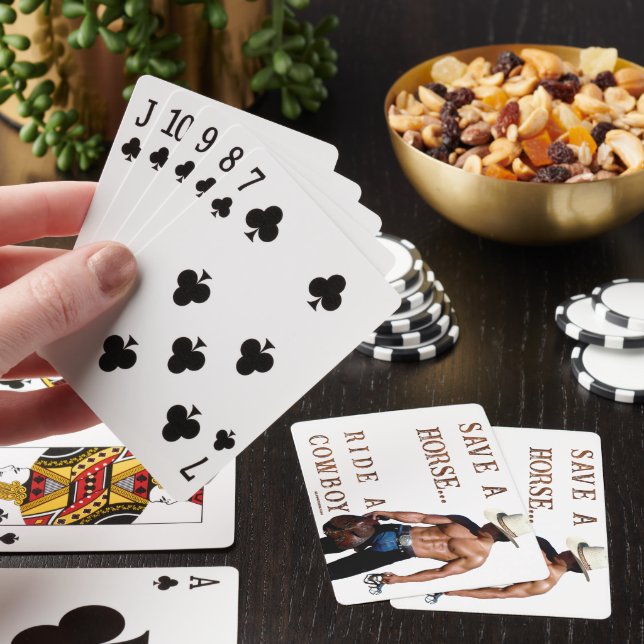 SlipperyJoe's save horse ride straw cowboy hat mus Poker Cards (In Situ)