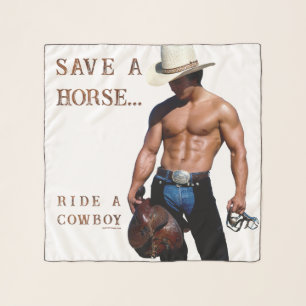 SlipperyJoe's save horse ride straw cowboy hat mus Scarf
