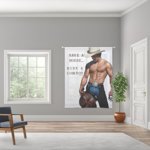 SlipperyJoe's save horse ride straw cowboy hat mus Sheer Curtains