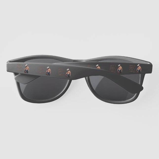 SlipperyJoe's save horse ride straw cowboy hat mus Sunglasses (Back)