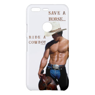 SlipperyJoe's save horse ride straw cowboy hat mus Uncommon Google Pixel Case