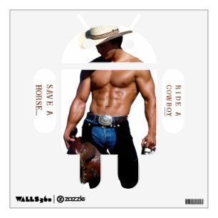 SlipperyJoe's save horse ride straw cowboy hat mus Wall Decal