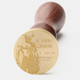 SlipperyJoe's save horse ride straw cowboy hat mus Wax Seal Stamp