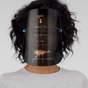 SlipperyJoe's Science math splatter stickman equat Face Shield