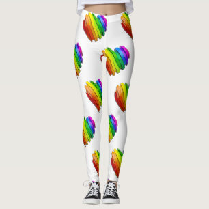 SlipperyJoe's sculptural three‑dimensional heart b Leggings