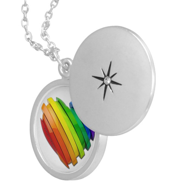 SlipperyJoe's sculptural three‑dimensional heart b Locket Necklace (Front Right)