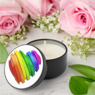 SlipperyJoe's sculptural three‑dimensional heart b Mini Candle Favors