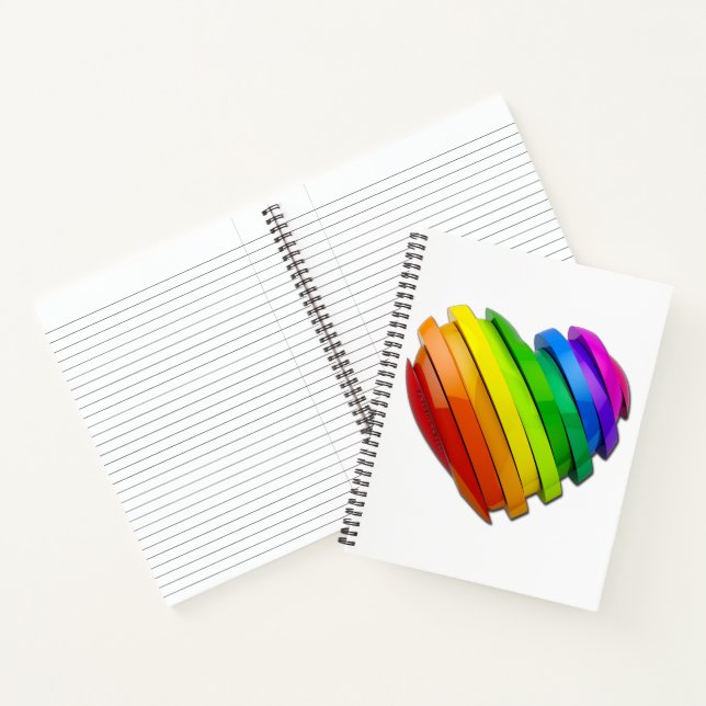 SlipperyJoe's sculptural three‑dimensional heart b Notebook (Inside)