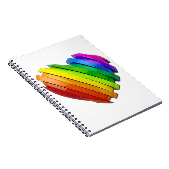 SlipperyJoe's sculptural three‑dimensional heart b Notebook (Right Side)