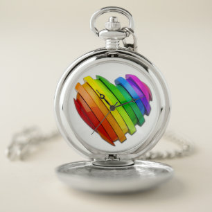 SlipperyJoe's sculptural three‑dimensional heart b Pocket Watch