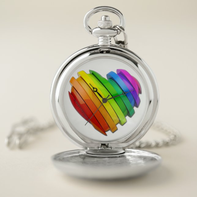 SlipperyJoe's sculptural three‑dimensional heart b Pocket Watch (Inside)