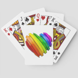 SlipperyJoe's sculptural three‑dimensional heart b Poker Cards