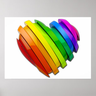 SlipperyJoe's sculptural three‑dimensional heart b Poster