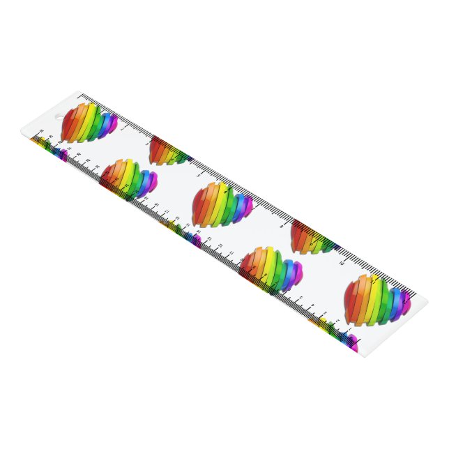 SlipperyJoe's sculptural three‑dimensional heart b Ruler (Angled)