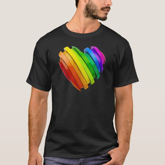 SlipperyJoe's sculptural three‑dimensional heart b T-Shirt (Front)