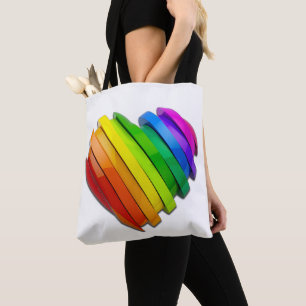 SlipperyJoe's sculptural three‑dimensional heart b Tote Bag